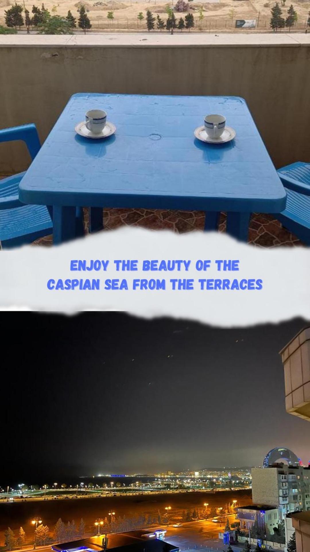 באקו Sea View Couple Apartmant At Boulvard,Near Nizami Street מראה חיצוני תמונה